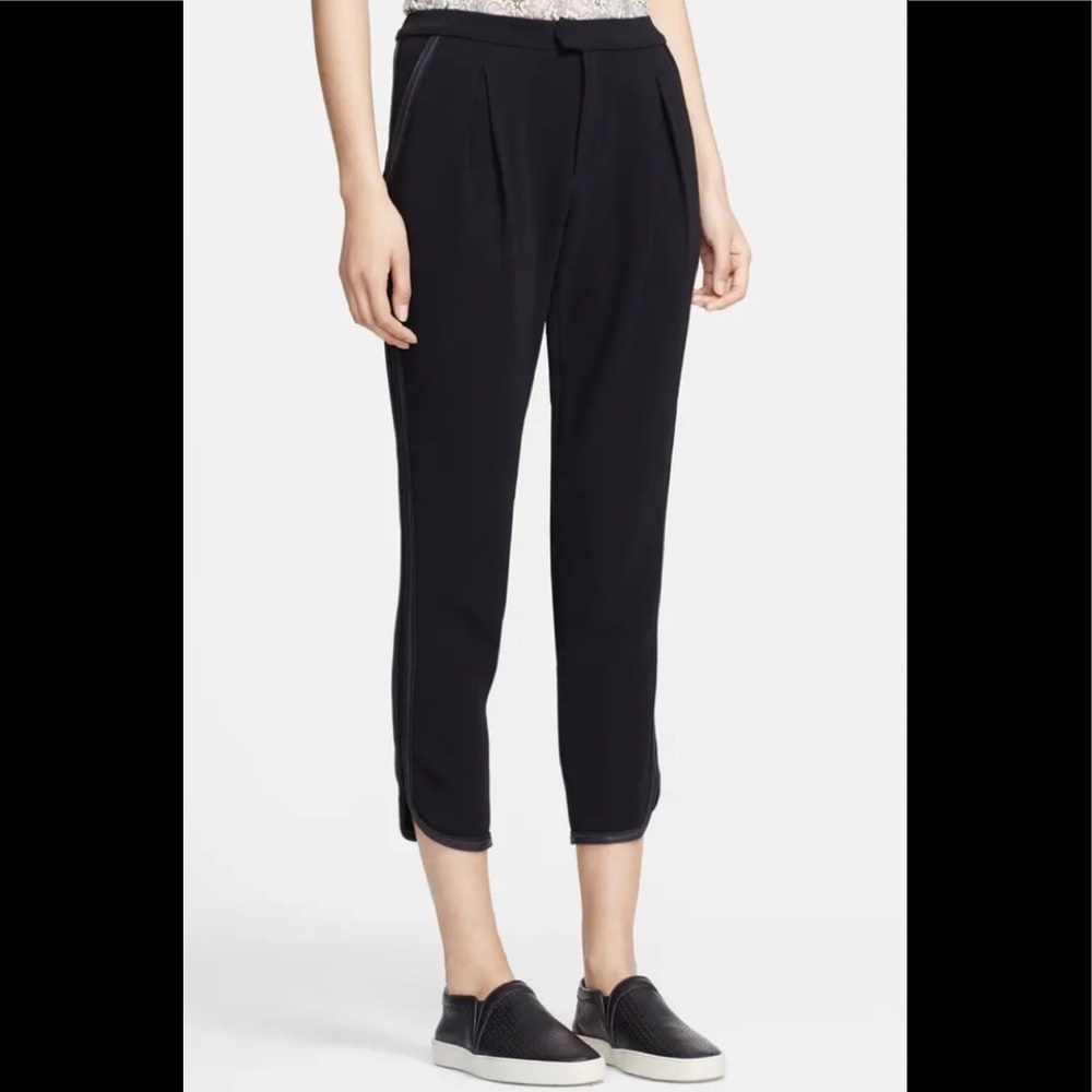 Rag & Bone Leather Trim Platini Pants sz 8